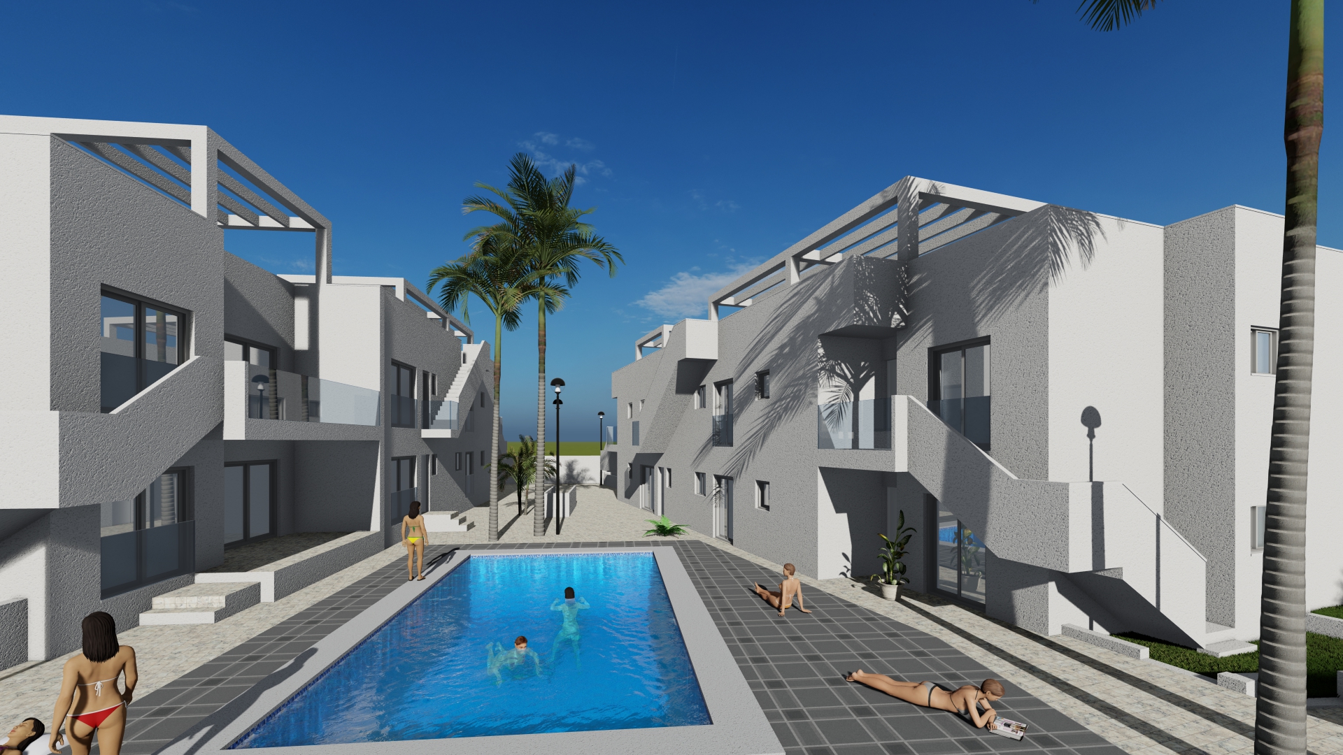 Bonito residencial en la Urbanización Blue Lagoon APAB1 en Villamartín 